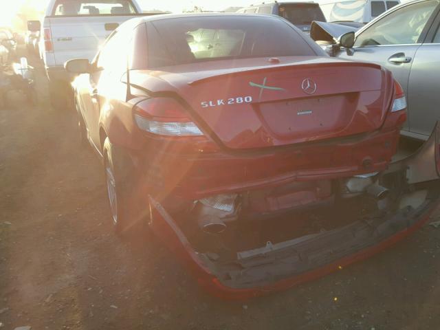 WDBWK54FX7F144564 - 2007 MERCEDES-BENZ SLK 280 RED photo 3