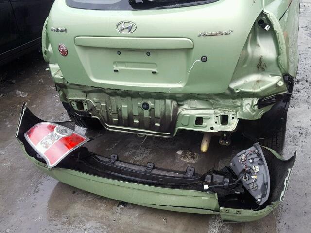 KMHCM3AC6AU156254 - 2010 HYUNDAI ACCENT BLU GREEN photo 9