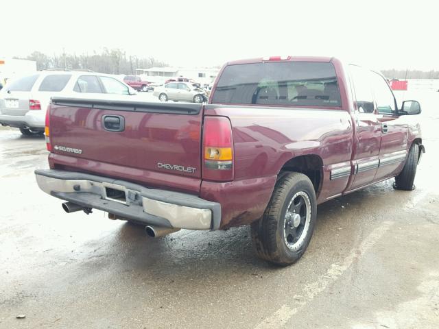 2GCEC19T011391625 - 2001 CHEVROLET SILVERADO BURGUNDY photo 4