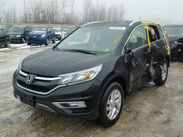 2HKRM4H76FH616057 - 2015 HONDA CR-V EXL BLACK photo 2