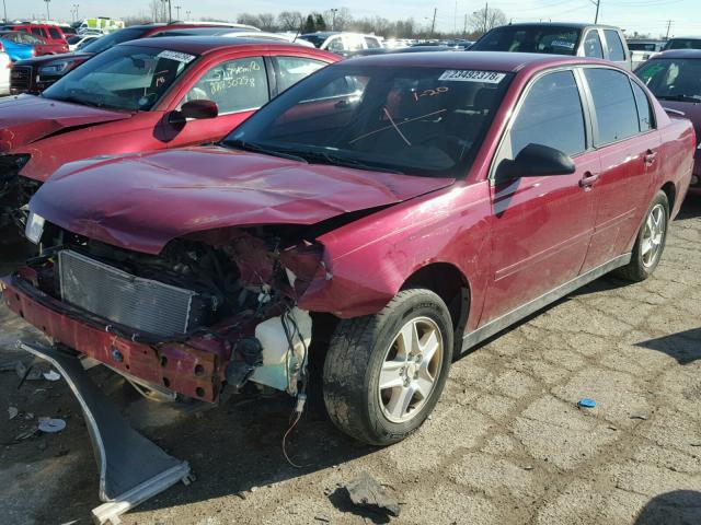 1G1ZT54805F119563 - 2005 CHEVROLET MALIBU LS MAROON photo 2