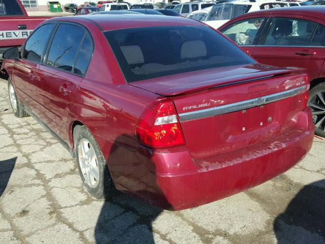 1G1ZT54805F119563 - 2005 CHEVROLET MALIBU LS MAROON photo 3