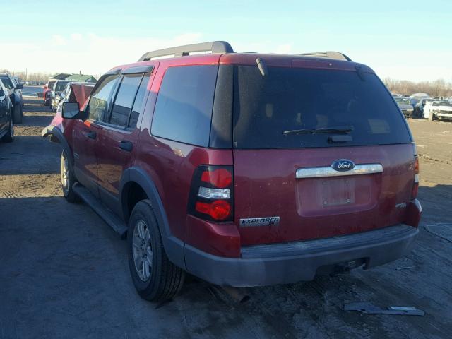 1FMEU73E66UB06847 - 2006 FORD EXPLORER X RED photo 3