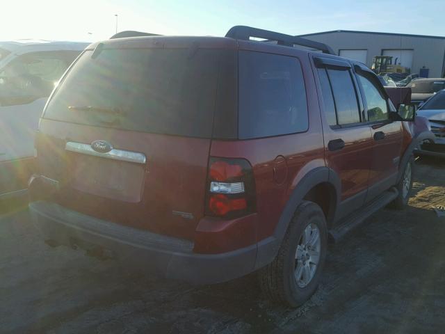 1FMEU73E66UB06847 - 2006 FORD EXPLORER X RED photo 4