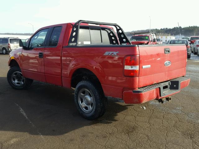 1FTRX14W95FB57411 - 2005 FORD F150 RED photo 3