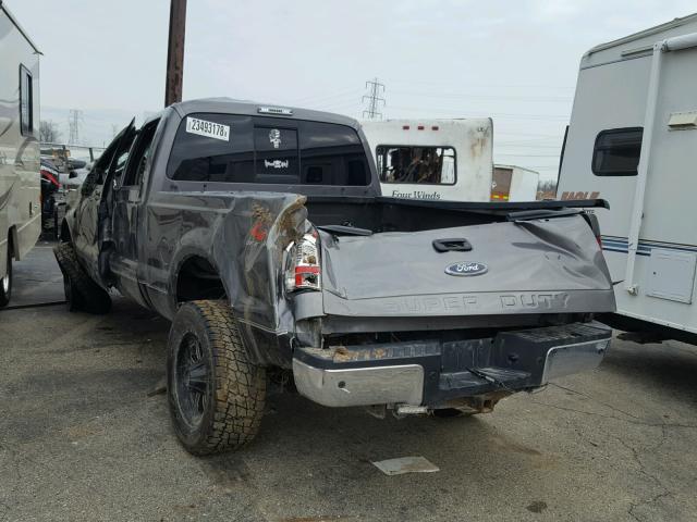 1FTSW21R08EB89053 - 2008 FORD F250 SUPER GRAY photo 3