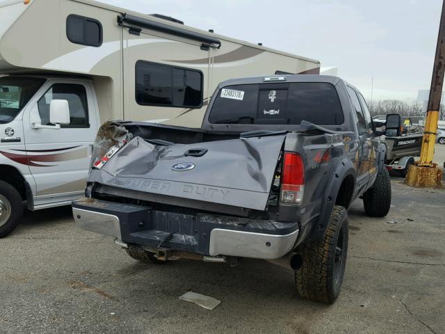 1FTSW21R08EB89053 - 2008 FORD F250 SUPER GRAY photo 4