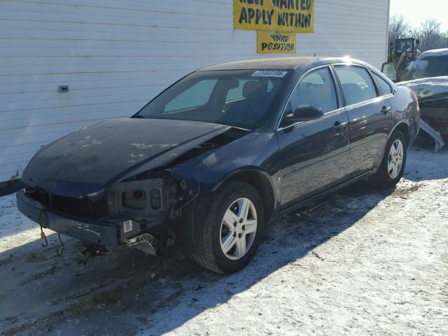 2G1WB58K789163519 - 2008 CHEVROLET IMPALA LS BLUE photo 2