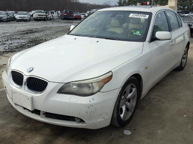 WBANA53555B857124 - 2005 BMW 525 I WHITE photo 2