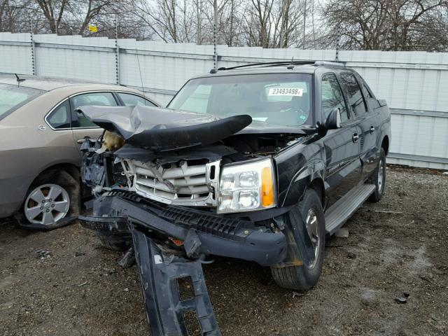 3GYEK62N95G256744 - 2005 CADILLAC ESCALADE E BLACK photo 2