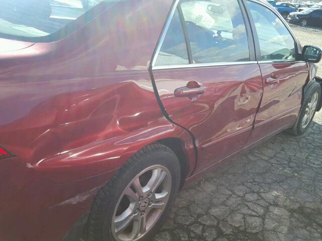 1HGCM56317A023602 - 2007 HONDA ACCORD SE RED photo 9