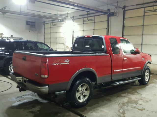 2FTRX18L63CA55802 - 2003 FORD F150 RED photo 4