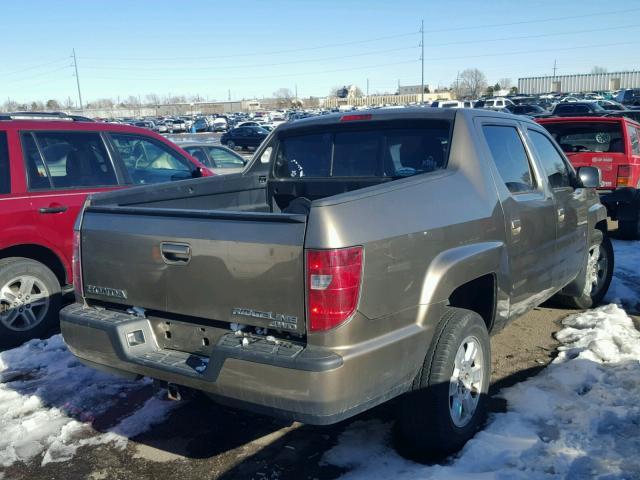 2HJYK16439H503474 - 2009 HONDA RIDGELINE BROWN photo 4