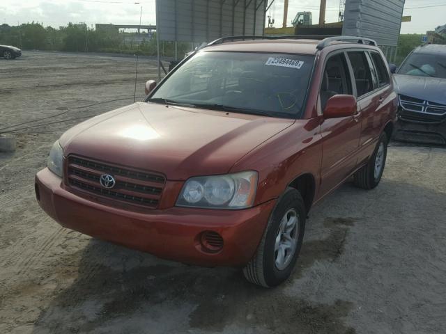 JTEGD21A830068567 - 2003 TOYOTA HIGHLANDER RED photo 2