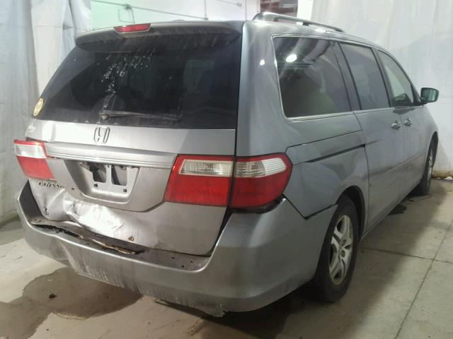 5FNRL38766B074695 - 2006 HONDA ODYSSEY EX BLUE photo 4