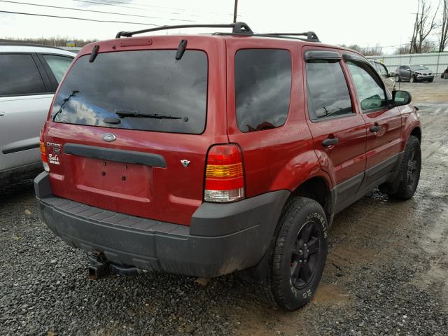 1FMYU93165KC44114 - 2005 FORD ESCAPE XLT RED photo 4