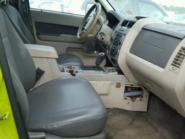 1FMCU49399KB41040 - 2009 FORD ESCAPE HYB GREEN photo 5