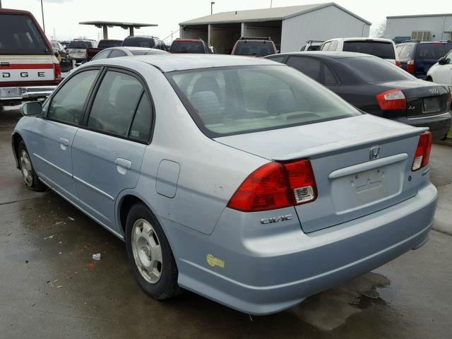 JHMES96614S014062 - 2004 HONDA CIVIC HYBR BLUE photo 3