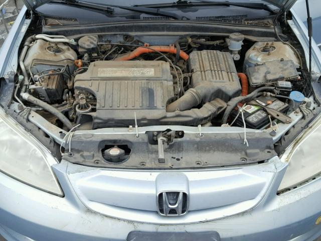 JHMES96614S014062 - 2004 HONDA CIVIC HYBR BLUE photo 7