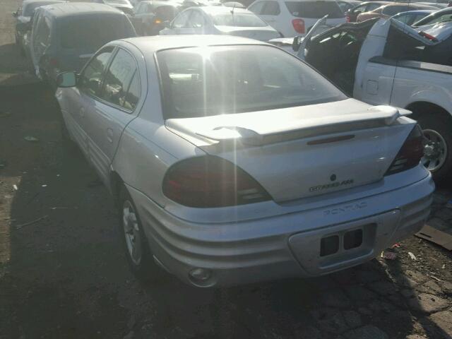 1G2NE52T41M625074 - 2001 PONTIAC GRAND AM S SILVER photo 3