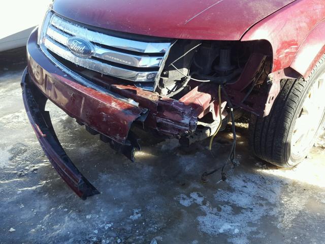 1FMDK06W38GA04369 - 2008 FORD TAURUS X L MAROON photo 9