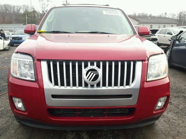 4M2CN9HG9AKJ22313 - 2010 MERCURY MARINER PR RED photo 9