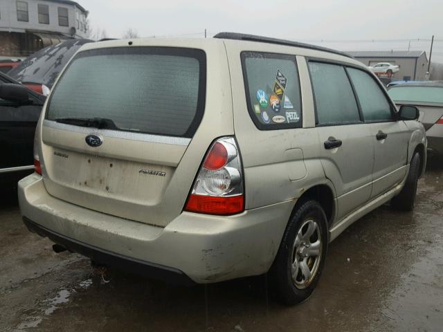 JF1SG63677H726706 - 2007 SUBARU FORESTER 2 TAN photo 4