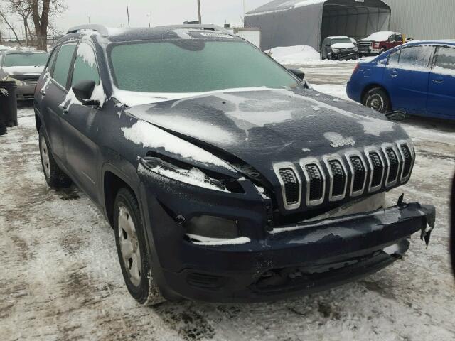 1C4PJMAB4GW176351 - 2016 JEEP CHEROKEE S BLUE photo 1