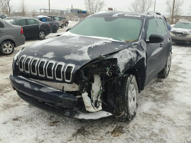 1C4PJMAB4GW176351 - 2016 JEEP CHEROKEE S BLUE photo 2