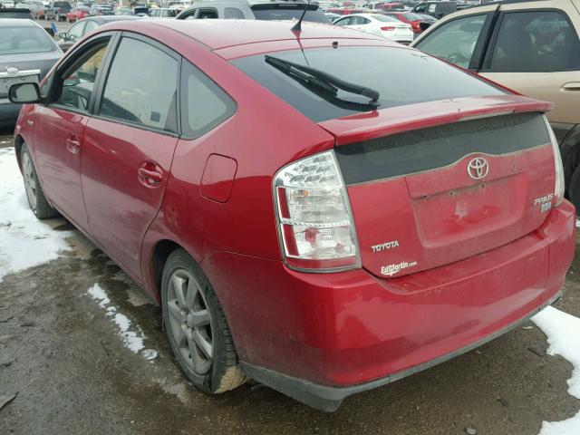 JTDKB20U777688193 - 2007 TOYOTA PRIUS RED photo 3