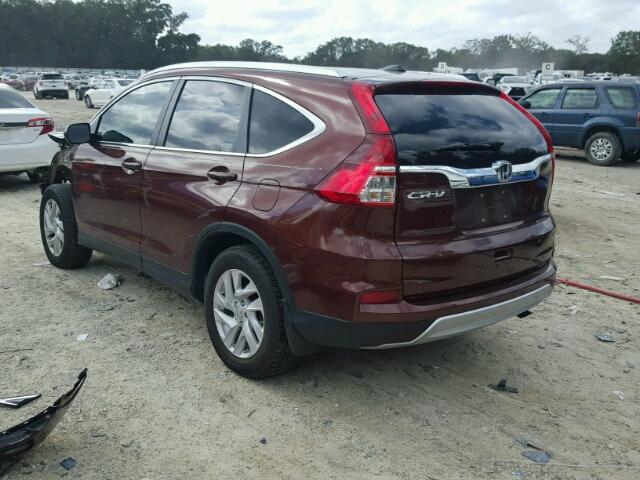 2HKRM3H79GH528597 - 2016 HONDA CR-V EXL RED photo 3