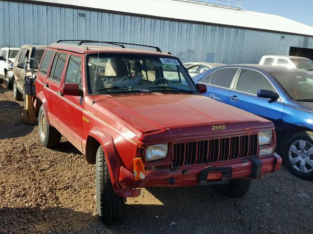 1J4FJ78S8NL232562 - 1992 JEEP CHEROKEE L RED photo 1