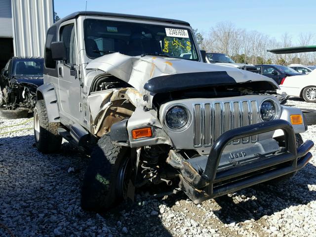 1J4FA49S81P348988 - 2001 JEEP WRANGLER / SILVER photo 1