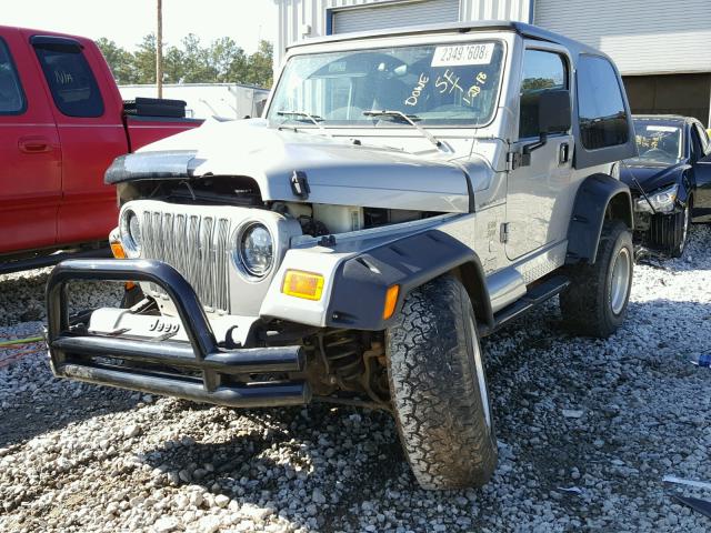 1J4FA49S81P348988 - 2001 JEEP WRANGLER / SILVER photo 2