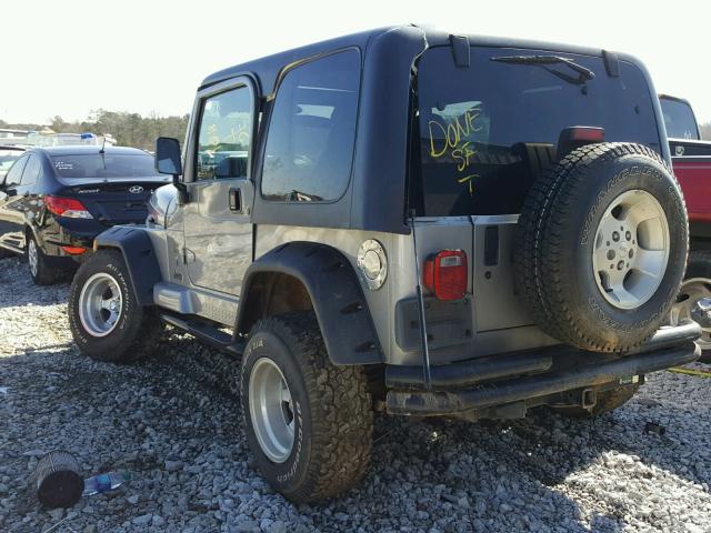 1J4FA49S81P348988 - 2001 JEEP WRANGLER / SILVER photo 3