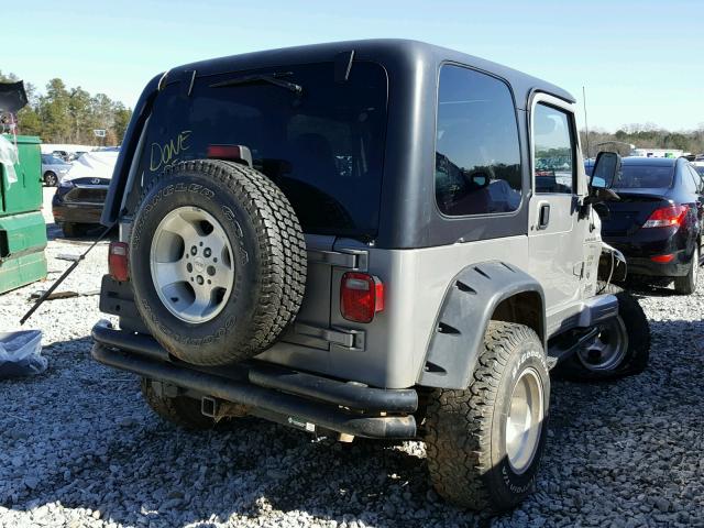 1J4FA49S81P348988 - 2001 JEEP WRANGLER / SILVER photo 4