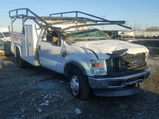 1FDWF37R48EA05923 - 2008 FORD F350 SUPER WHITE photo 1