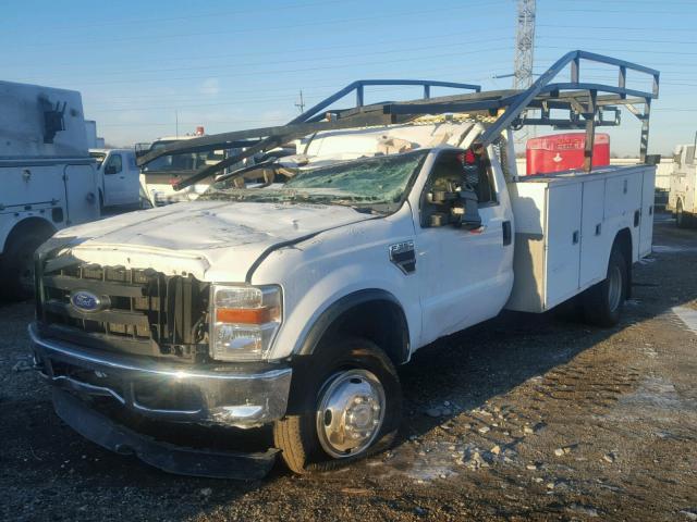 1FDWF37R48EA05923 - 2008 FORD F350 SUPER WHITE photo 2