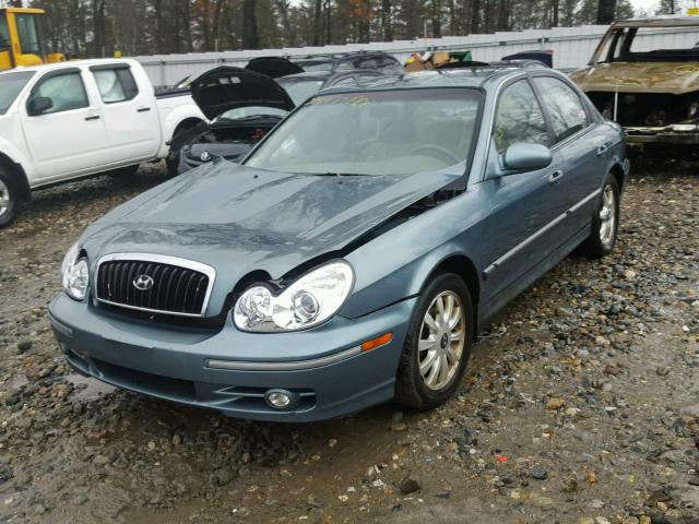 KMHWF35H55A096231 - 2005 HYUNDAI SONATA GLS BLUE photo 2