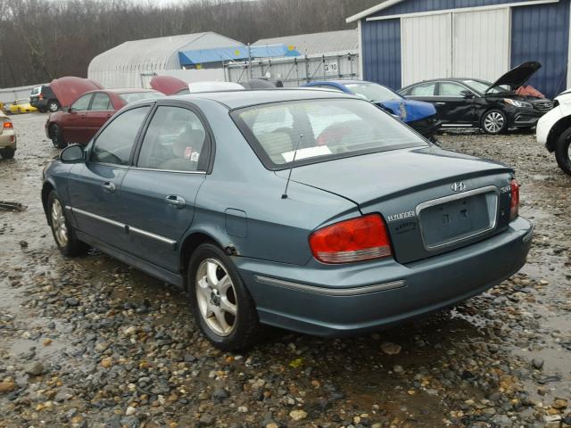 KMHWF35H55A096231 - 2005 HYUNDAI SONATA GLS BLUE photo 3