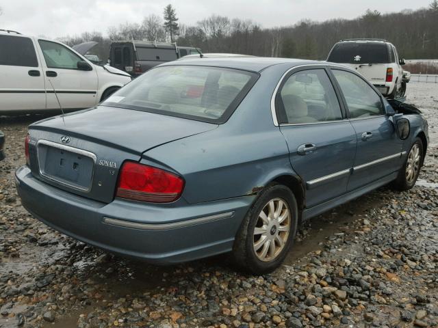 KMHWF35H55A096231 - 2005 HYUNDAI SONATA GLS BLUE photo 4