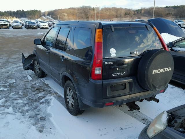 JHLRD78892C039303 - 2002 HONDA CR-V EX BLACK photo 3