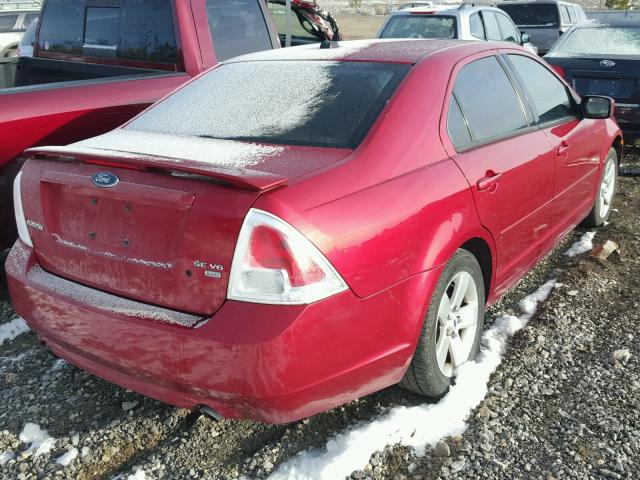 3FAHP01138R173177 - 2008 FORD FUSION SE RED photo 4