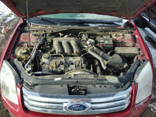 3FAHP01138R173177 - 2008 FORD FUSION SE RED photo 7