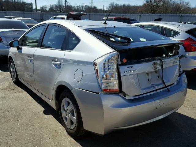 JTDKN3DU7A0106035 - 2010 TOYOTA PRIUS SILVER photo 3