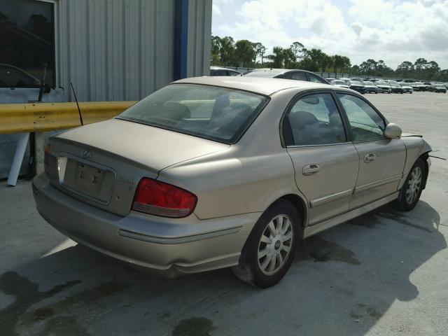 KMHWF35H35A207939 - 2005 HYUNDAI SONATA GLS BEIGE photo 4