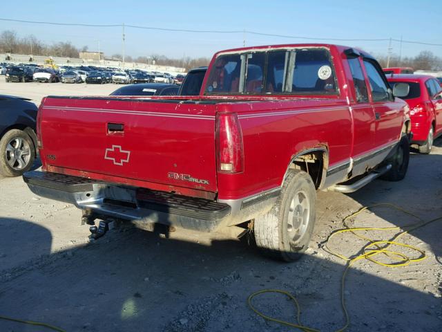 2GTEK19K7N1518564 - 1992 GMC SIERRA K15 RED photo 4