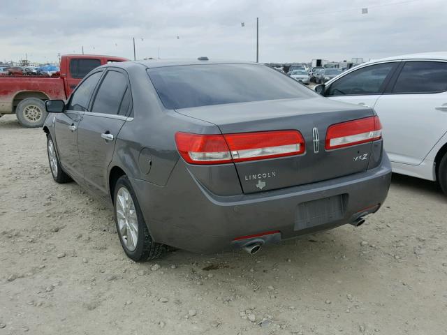 3LNHL2GC2CR817427 - 2012 LINCOLN MKZ GRAY photo 3