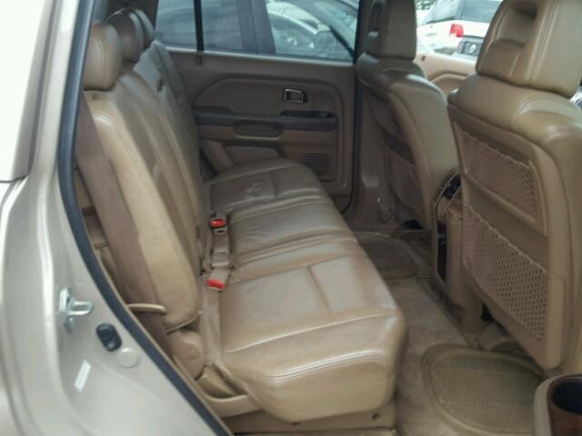 2HKYF18733H575810 - 2003 HONDA PILOT EXL TAN photo 6