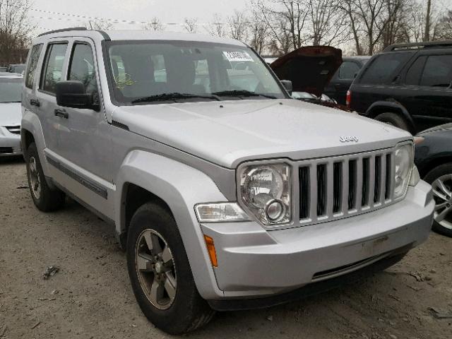 1J8GN28K98W174605 - 2008 JEEP LIBERTY SP SILVER photo 1